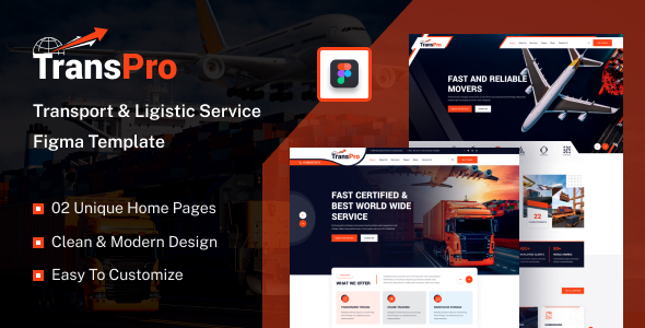 TransPro - Transport & Logistic Service Figma Template