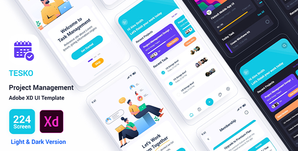 Tesko – Project Management Adobe XD UI Template