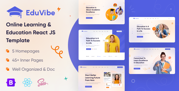 EduVibe - Online Learning React Education Template