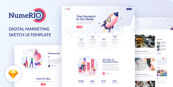 Numerio - Digital Marketing Sketch UI Template