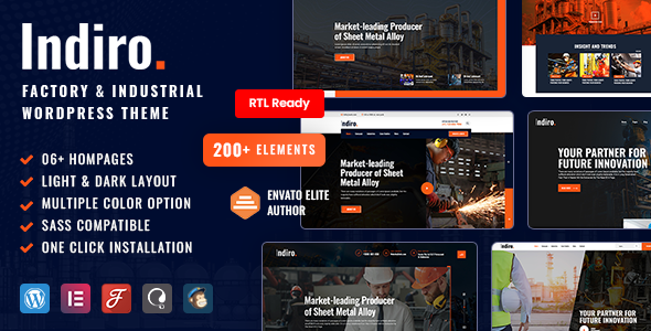 Indiro | Factory & Industry WordPress Theme