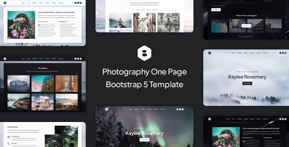 Locus - Photography One Page Bootstrap 5 Template product preview