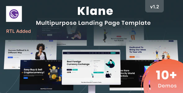 Klane - Gatsby React Landing Page Collection listing image
