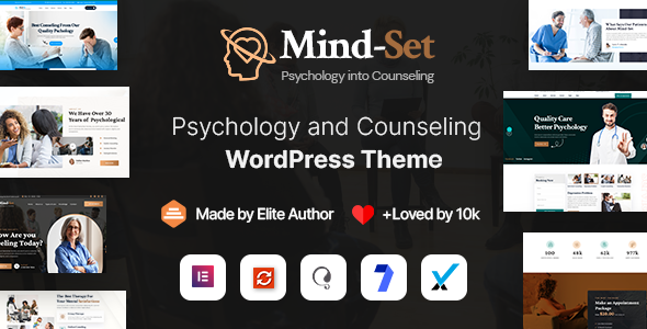 Product preview supplied for Mindset - Psychology Counseling WordPress Theme