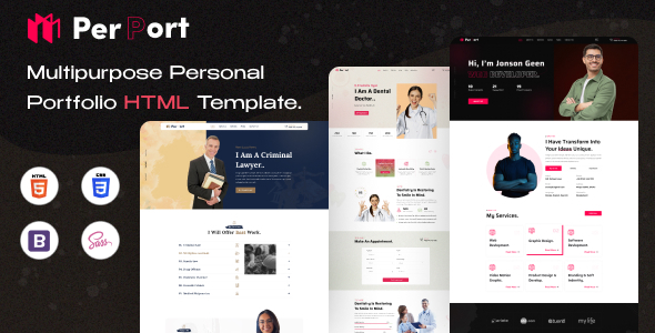Preview image for Perport - Multipurpose Personal Portfolio HTML Template