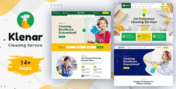 Product preview supplied for Klenar - Cleaning Services Joomla 6 Template