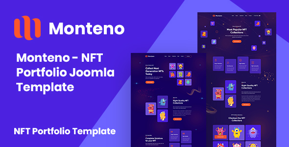 Monteno - NFT Portfolio Joomla 6 Template