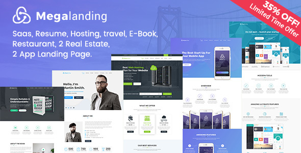 Product preview supplied for Megalanding -  Multipurpose Landing Page