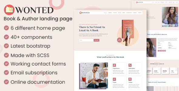 Preview image for Wonted - Book & Author Landing page