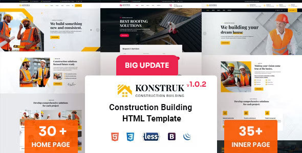 Konstruk - Construction HTML Template product preview