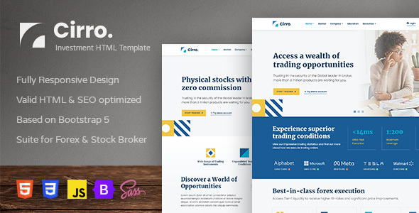Cirro - Forex and Finance HTML Template