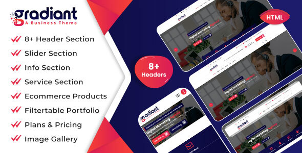 Gradiant - Multipurpose HTML Template