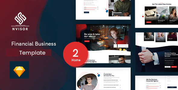 Nvisor - Financial Business sketch Template
