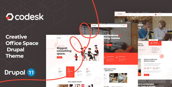 Codesk - Creative Office Space Drupal 11.3 Theme
