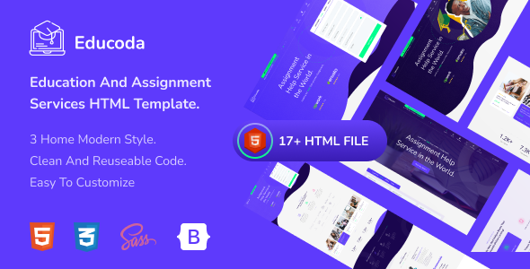 Educoda - Education and Assignment Services HTML Template