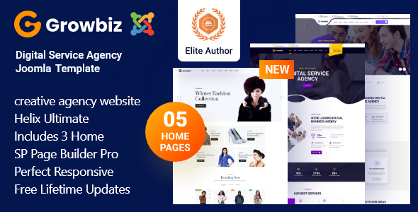 Growbiz - Digital Service Agency Joomla 6 Template