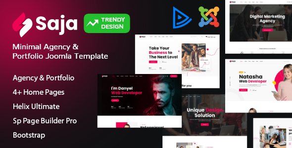 Saja - Agency & Portfolio Joomla 6 Template