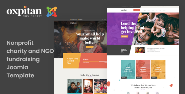 Oxpitan - Nonprofit Charity and Fundraising Joomla 6 Template