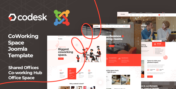 Codesk - Coworking Shared Offices Space Joomla 6 Template