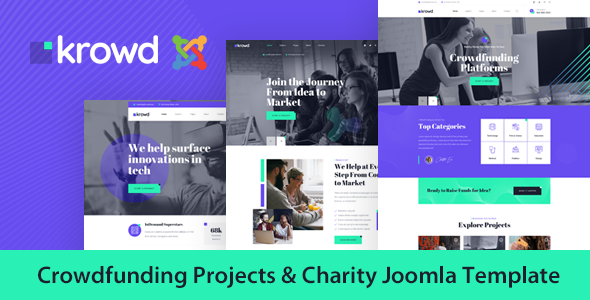 Krowd - Crowdfunding Projects & Charity Joomla 6 Template