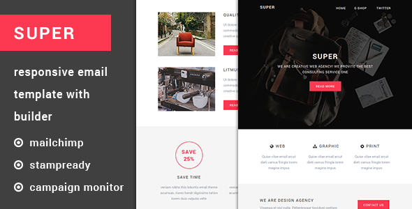 Super - Resposive Email Template with Builder