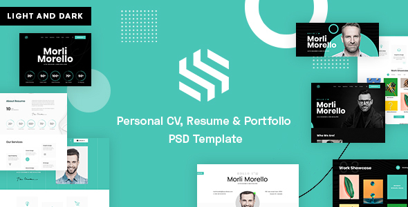 Product preview supplied for Sonx - Personal CV, Resume & Portfolio PSD Template
