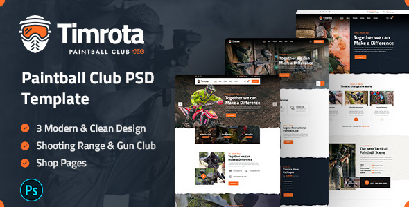 Timrota - Paintball Club PSD Template