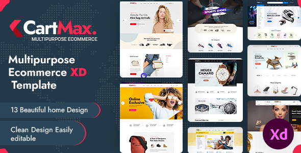 Cartmax – Multipurpose Ecommerce | XD Template