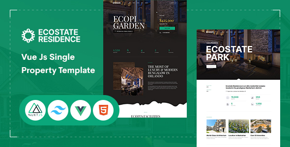 Ecostate - Vue Js Single Property Template