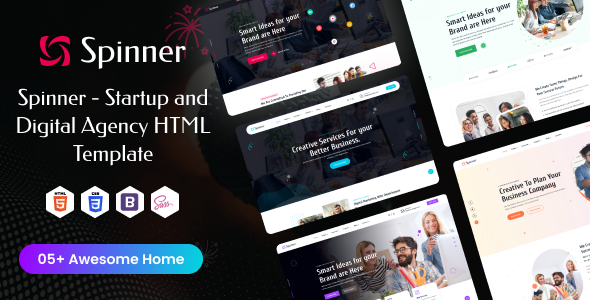 Spinner - Startup and Digital Agency HTML Template listing image