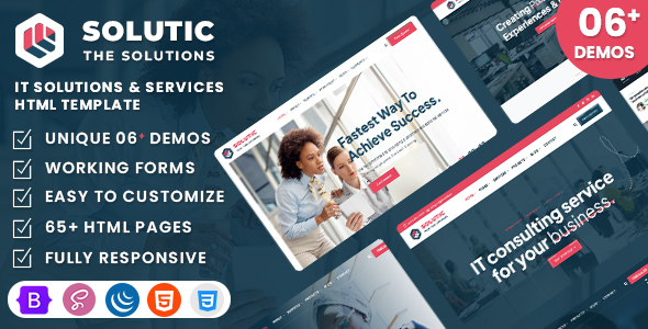 Solutic - IT Solutions and Services HTML Template product preview