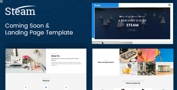 Steam - Coming Soon and Landing Page Template