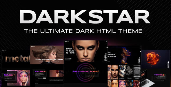 DarkStar - Ultimate Dark Multipurpose HTML Template listing image