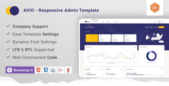 Avio | Bootstrap 5 Admin Dashboard Template