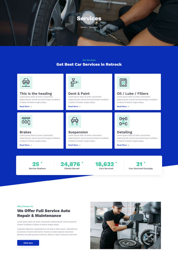 Retrock - Car Repair & Auto Service Elementor Template Kit