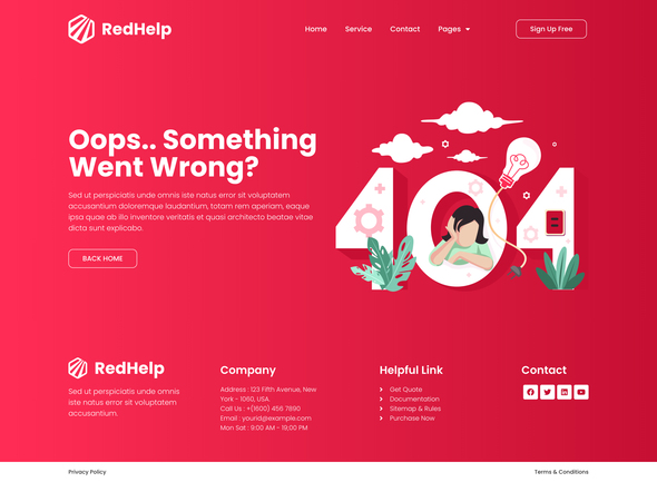 RedHelp - Startup Showcase Elementor Template Kit