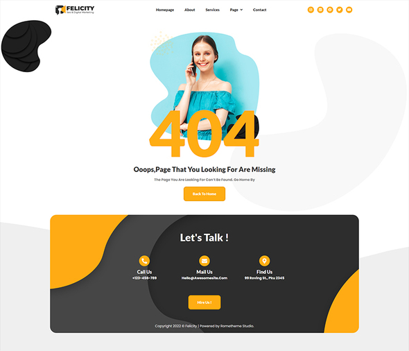 Felicity - SEO & Digital Marketing Elementor Pro Full Site Template Kit