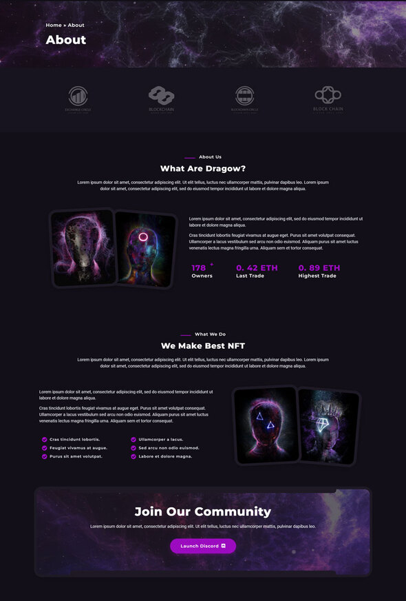 Ambism  - NFT Portfolio Elementor Template Kit