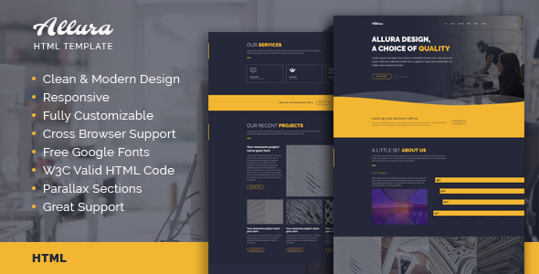 Allura - Portfolio HTML5 Template