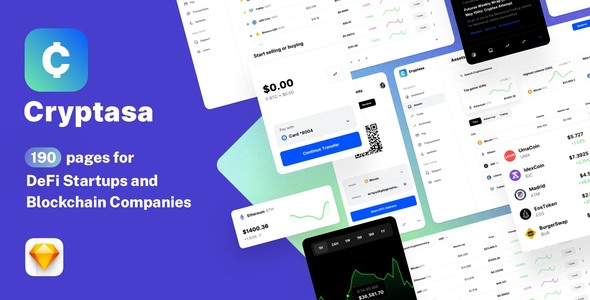 Cryptasa - UI kit for DeFi Startups and Crypto Apps listing image