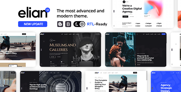 Elian - Creative Portfolio Multipurpose Blogger Theme