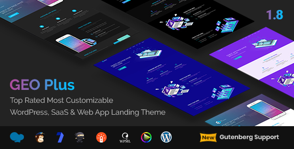 GEO Plus - WordPress SaaS & Web App Landing Page Theme