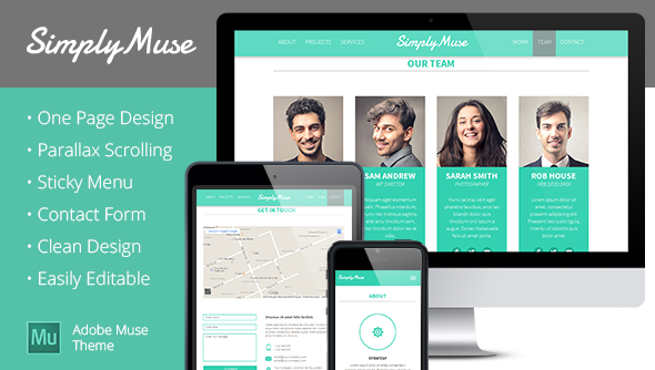 SimplyMuse - One Page Muse Theme
