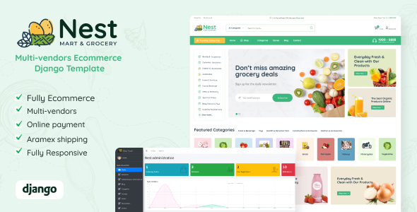 Nest - Multivendor Python Django eCommerce Full Script