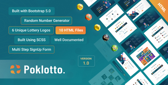 Preview image for Poklotto - Online Lottery Platform HTML Template