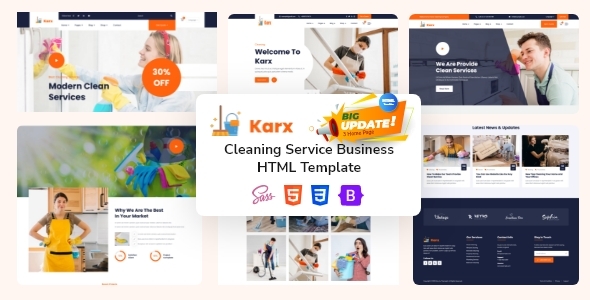 Karx – Cleaning Services, Carpet & House Cleaning HTML Template