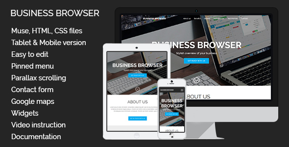 Business Browser | Adobe Muse Template