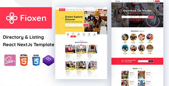 Fioxen - React Next Directory & Listings Template