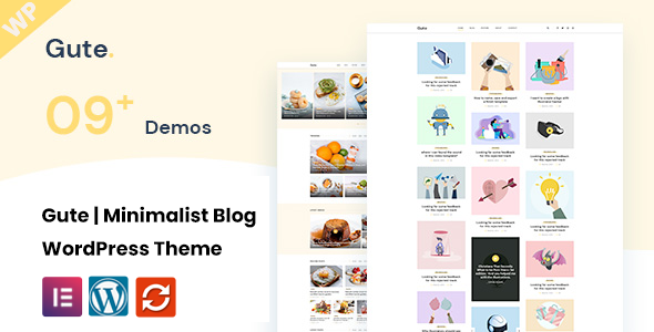 Preview image for Gute | Minimalist Blog WordPress Theme