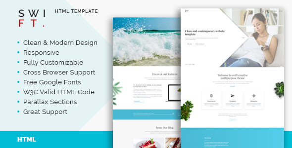 Swift - Multipurpose HTML5 Template product preview